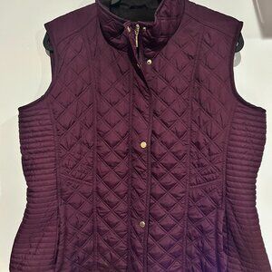 Weatherproof® faux fur lined vest - Burgundy/Wine